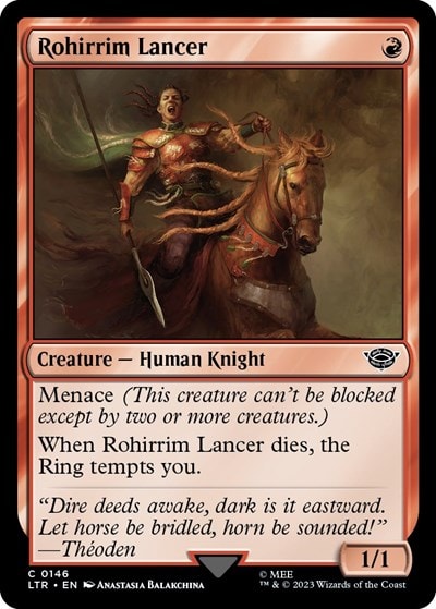 Rohirrim Lancer (LTR) #146 Common (Lightly Played) Universes Beyond: The Lord of the Rings: Tales of Middle-earth Magic: The Gathering: 2023