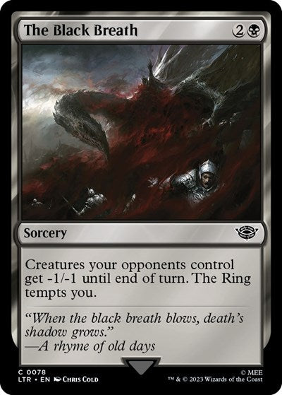 The Black Breath (LTR) #78 Common Universes Beyond: The Lord of the Rings: Tales of Middle-earth Magic: The Gathering: 2023