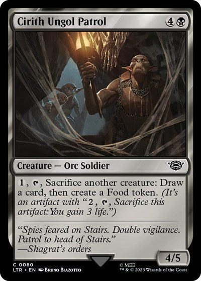 Cirith Ungol Patrol (LTR) #80 Common (Lightly Played) Universes Beyond: The Lord of the Rings: Tales of Middle-earth Magic: The Gathering: 2023