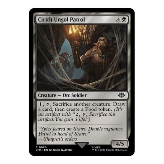 Cirith Ungol Patrol (LTR) #80 Common (Lightly Played) Universes Beyond: The Lord of the Rings: Tales of Middle-earth Magic: The Gathering: 2023