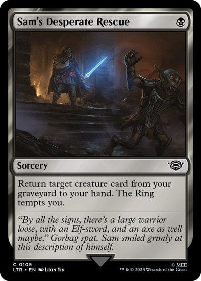 Sams Desperate Rescue (LTR) #105 Common (Lightly Played) Universes Beyond: The Lord of the Rings: Tales of Middle-earth Magic: The Gathering: 2023