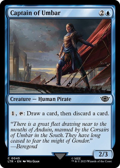 Captain of Umbar (LTR) #45 Common (Lightly Played) Universes Beyond: The Lord of the Rings: Tales of Middle-earth Magic: The Gathering: 2023
