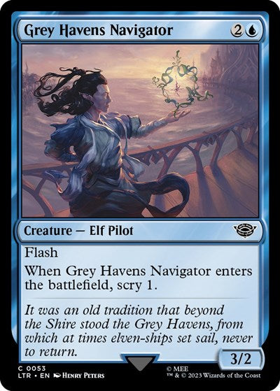 Grey Havens Navigator (LTR) #53 Common (Foil Lightly Played) Universes Beyond: The Lord of the Rings: Tales of Middle-earth Magic: The Gathering: 2023