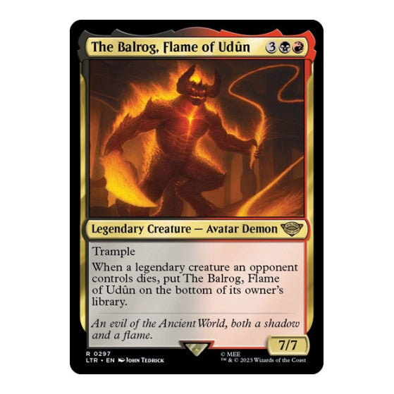 The Balrog Flame of Udun (LTR) #297 Rare (Lightly Played) Universes Beyond: The Lord of the Rings: Tales of Middle-earth Magic: The Gathering: 2023
