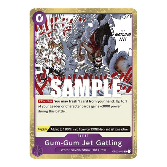 Gum-Gum Jet Gatling (OP03) #OP03-072 Rare (Foil Near Mint) Pillars of Strength One Piece Card Game: 2023