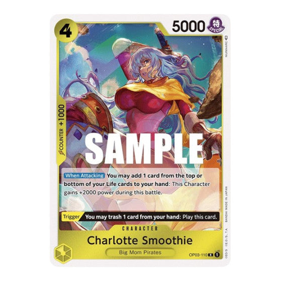 Charlotte Smoothie (OP03) #OP03-110 Rare (Foil Near Mint) Pillars of Strength One Piece Card Game: 2023