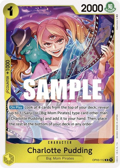Charlotte Pudding (OP03) #OP03-112 Rare (Foil Near Mint) Pillars of Strength One Piece Card Game: 2023