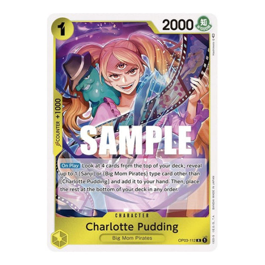 Charlotte Pudding (OP03) #OP03-112 Rare (Foil Near Mint) Pillars of Strength One Piece Card Game: 2023
