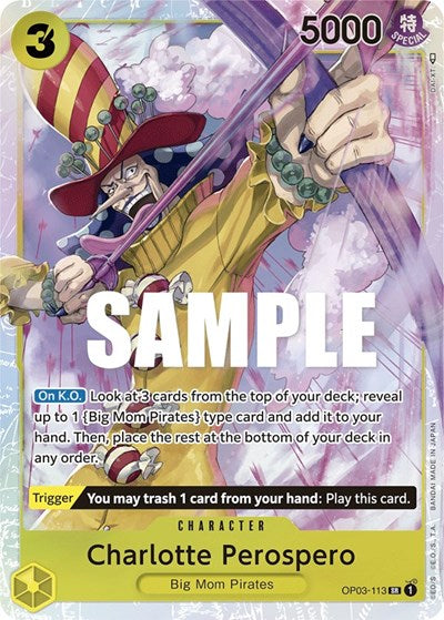 Charlotte Perospero (OP03) #OP03-113 Secret Rare (Foil Near Mint) Pillars of Strength One Piece Card Game: 2023