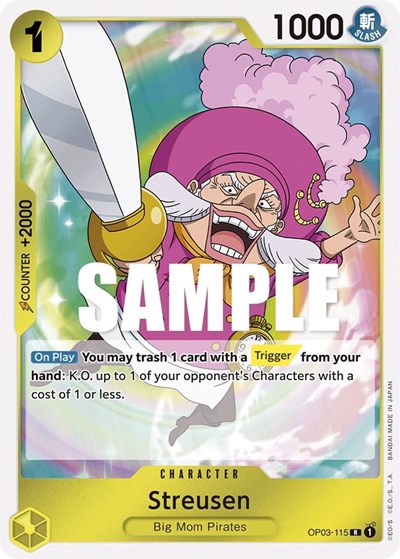 Streusen (OP03) #OP03-115 Rare (Near Mint) Pillars of Strength One Piece Card Game: 2023