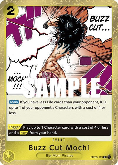 Buzz Cut Mochi (OP03) #OP03-119 Rare (Foil Near Mint) Pillars of Strength One Piece Card Game: 2023