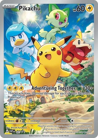 Pikachu 027 (SVP) #027 Promo (Holofoil Near Mint) SV: Scarlet & Violet Promo Cards Pokemon: 2023