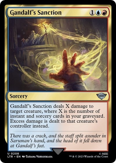 Gandalfs Sanction (LTR) #208 Uncommon (Lightly Played) Universes Beyond: The Lord of the Rings: Tales of Middle-earth Magic: The Gathering: 2023
