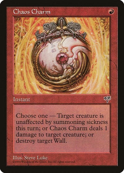 Chaos Charm (MIR) #163 Common (Lightly Played) Mirage Magic: 1996