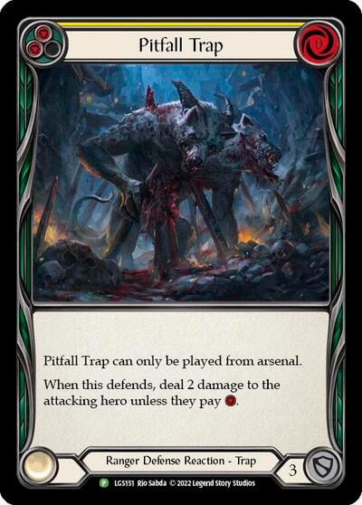 Pitfall Trap - LGS151 (PR) #LGS151 Promo (Rainbow Foil Lightly Played) Flesh and Blood: Promo Cards Flesh and Blood TCG: 2019