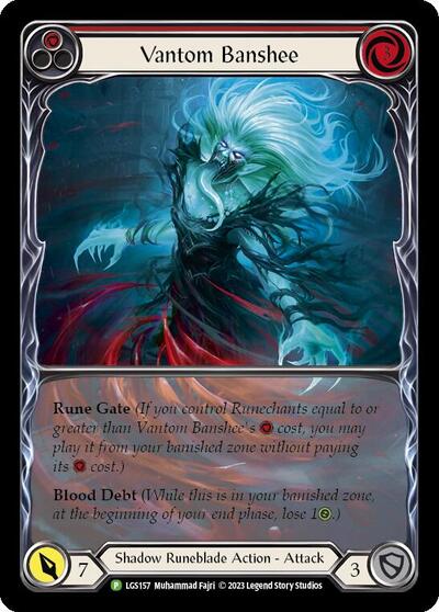 Vantom Banshee Red Extended Art LGS157 (PR) #LGS157 Promo (Rainbow Foil Near Mint) Flesh and Blood: Promo Cards Flesh & Blood TCG: 2019