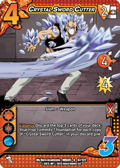 Crystal Sword Cutter (MHA5) #67/122 Common (Lightly Played) UniVersus: My Hero Academia: Undaunted Raid UniVersus: 2023