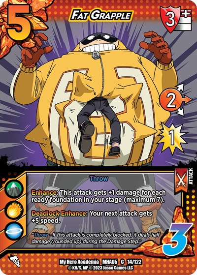 Fat Grapple (MHA5) #14/122 Common (Lightly Played) UniVersus: My Hero Academia: Undaunted Raid UniVersus: 2023