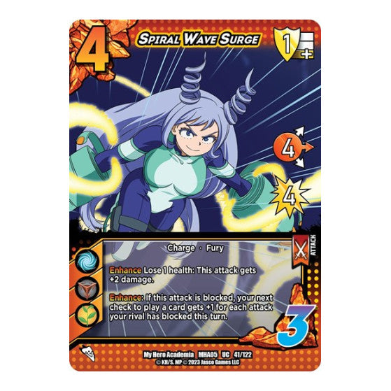 Spiral Wave Surge (MHA5) #41/122 Uncommon (Lightly Played) UniVersus: My Hero Academia: Undaunted Raid UniVersus: 2023