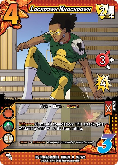 Lockdown Knockdown (MHA5) #99/122 Common (Lightly Played) UniVersus: My Hero Academia: Undaunted Raid UniVersus: 2023