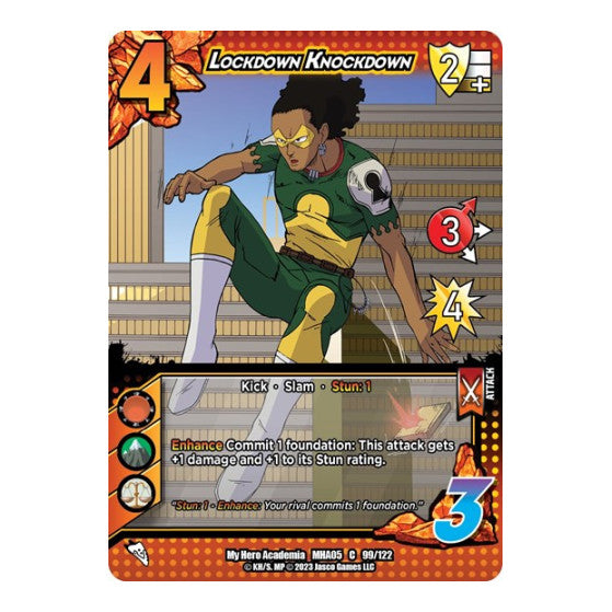 Lockdown Knockdown (MHA5) #99/122 Common (Lightly Played) UniVersus: My Hero Academia: Undaunted Raid UniVersus: 2023