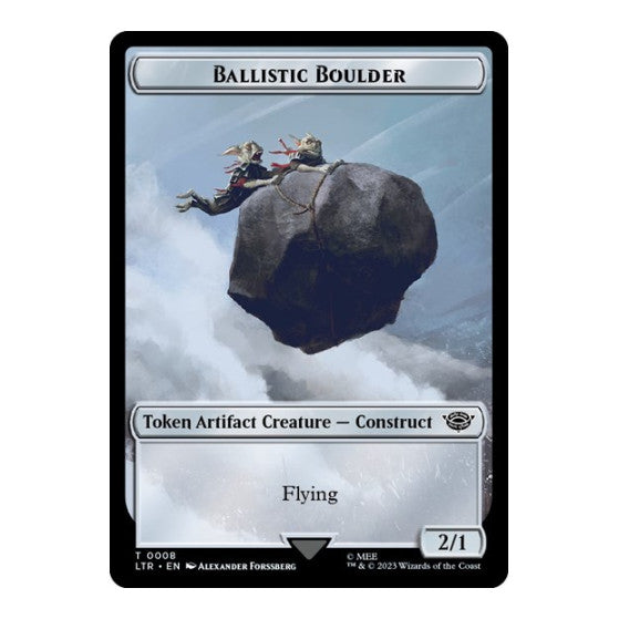 Ballistic Boulder // Food (0010) Double-Sided Token (LTR) #8 // 10 T (Lightly Played) Universes Beyond: The Lord of the Rings: Tales of Middle-earth Magic: The Gathering: 2023