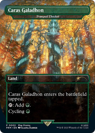 Caras Galadhon Tranquil Thicket (PLAY) #2 P (Lightly Played) Play Promos Magic: 2026