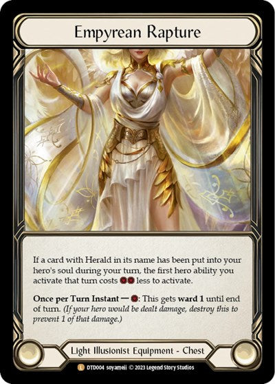 Empyrean Rapture (DTD) #DTD004 Legendary (Rainbow Foil Near Mint) Dusk till Dawn Flesh and Blood TCG: 2023