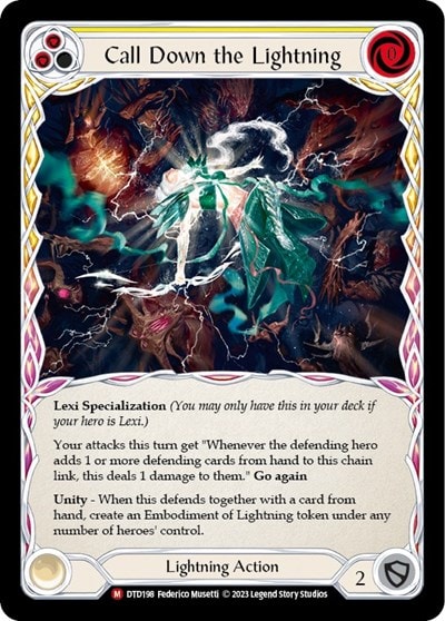 Call Down the Lightning (DTD) #DTD198 Majestic (Lightly Played) Dusk till Dawn Flesh and Blood TCG: 2023