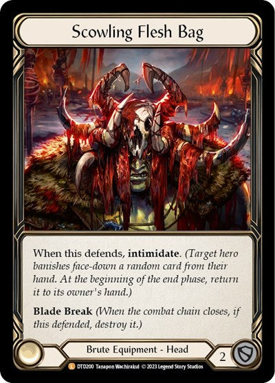 Scowling Flesh Bag (DTD) #DTD200 Legendary (Rainbow Foil Near Mint) Dusk till Dawn Flesh and Blood TCG: 2023