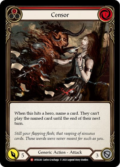 Censor (DTD) #DTD226 Majestic Dusk till Dawn Flesh and Blood TCG: 2023