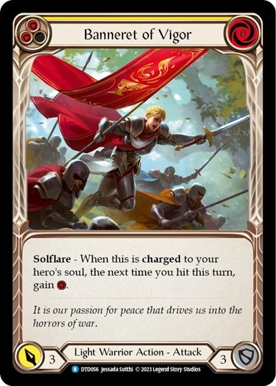 Banneret of Vigor (DTD) #DTD056 Rare (Lightly Played) Dusk till Dawn Flesh and Blood TCG: 2023