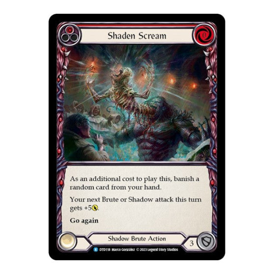 Shaden Scream (Red) (DTD) #DTD118 Rare Dusk till Dawn Flesh and Blood TCG: 2023