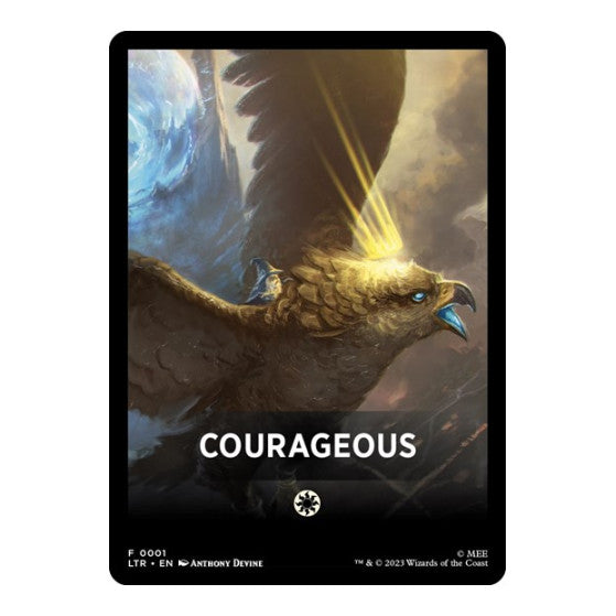 Courageous Theme Card (LTR) #1 T (Lightly Played) Universes Beyond: The Lord of the Rings: Tales of Middle-earth Magic: The Gathering: 2023
