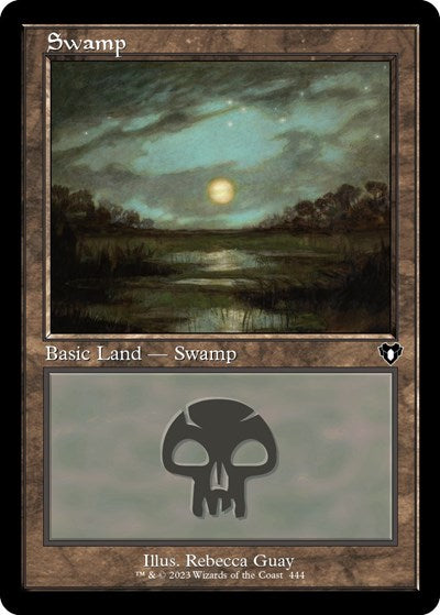 Swamp 444 Retro Frame (CMM) #444 Land (Foil Near Mint) Commander Masters Magic: 2023