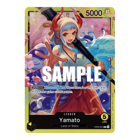 Yamato (001) (ST-09) #ST09-001 Leader (Foil Moderately Played) Starter Deck 9: Yamato One Piece Card Game: 2023