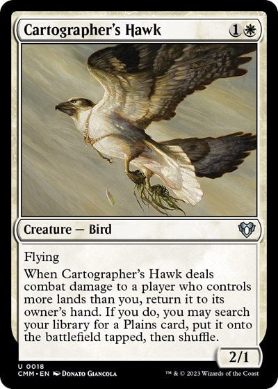 Cartographers Hawk (CMM) #18 Uncommon (Lightly Played) Commander Masters Magic: The Gathering: 2023