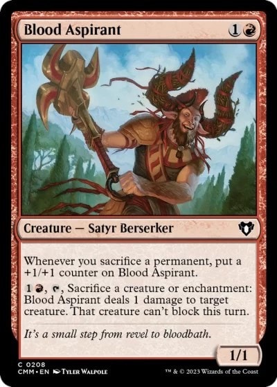 Blood Aspirant (CMM) #208 Common (Lightly Played) Commander Masters Magic: The Gathering: 2023