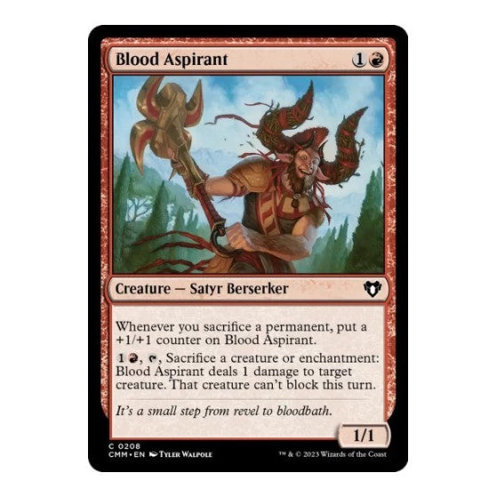 Blood Aspirant (CMM) #208 Common (Lightly Played) Commander Masters Magic: The Gathering: 2023