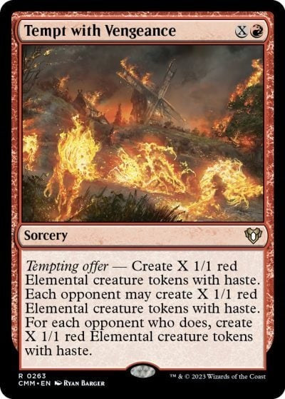 Tempt with Vengeance (CMM) #263 Rare (Near Mint) Commander Masters Magic: The Gathering: 2023