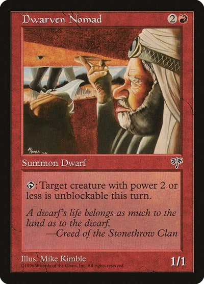 Dwarven Nomad (MIR) #170 Common Mirage Magic: The Gathering: 1996