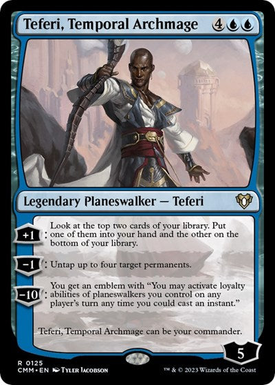 Teferi Temporal Archmage (CMM) #125 Rare (Foil Lightly Played) Commander Masters Magic: 2023