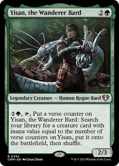 Yisan the Wanderer Bard (CMM) #334 Rare (Near Mint) Commander Masters Magic: The Gathering: 2023