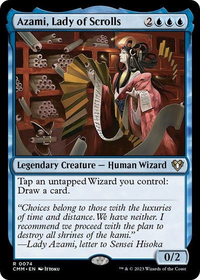 Azami Lady of Scrolls (CMM) #74 Rare (Near Mint) Commander Masters Magic: The Gathering: 2023
