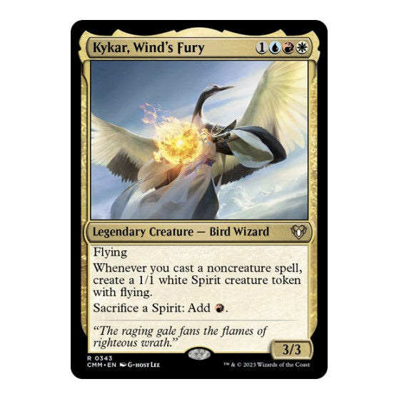 Kykar Winds Fury (CMM) #343 Rare (Heavily Played) Commander Masters Magic: The Gathering: 2023
