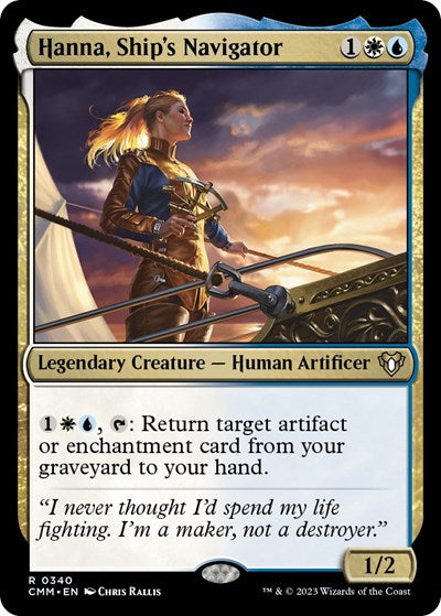 Hanna Ships Navigator (CMM) #340 Rare (Near Mint) Commander Masters Magic: The Gathering: 2023