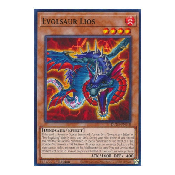 Evolsaur Lios (DUNE) #DUNE-EN018 Common (1st Edition Near Mint) Duelist Nexus YuGiOh: 2023