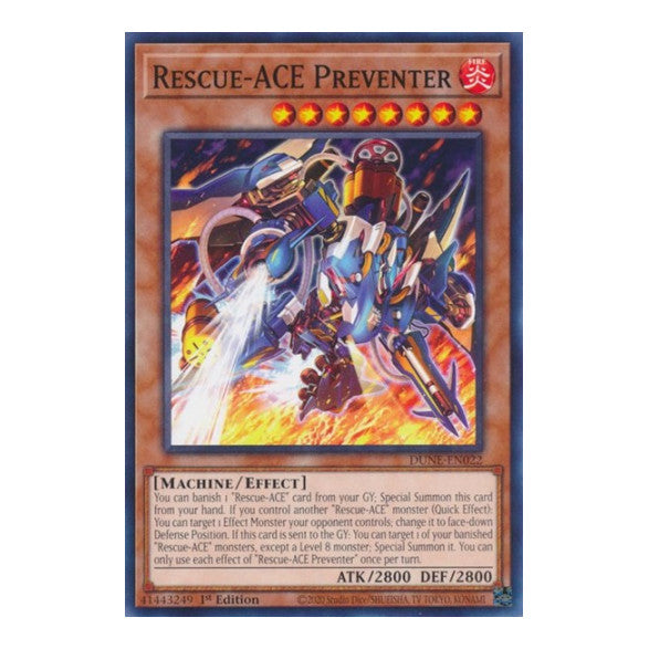 Rescue-ACE Preventer (DUNE) #DUNE-EN022 Common (1st Edition Lightly Played) Duelist Nexus YuGiOh: 2023