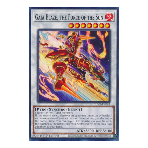 Gaia Blaze, the Force of the Sun (DUNE) #DUNE-EN042 Common (1st Edition Near Mint) Duelist Nexus YuGiOh: 2023