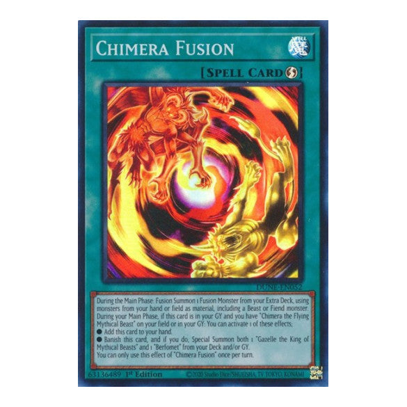 Chimera Fusion (DUNE) #DUNE-EN052 Super Rare (1st Edition Near Mint) Duelist Nexus YuGiOh: 2023